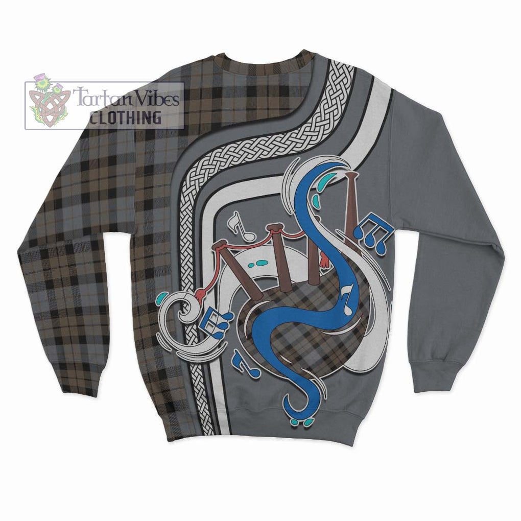 Tartan Vibes Clothing MacKay Weathered Tartan Sweatshirt with Epic Bagpipe Style