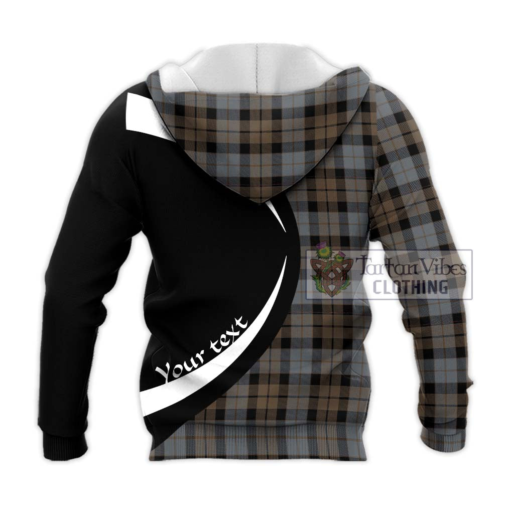 MacKay Weathered Tartan Knitted Hoodie with Family Crest Circle Style - Tartan Vibes Clothing