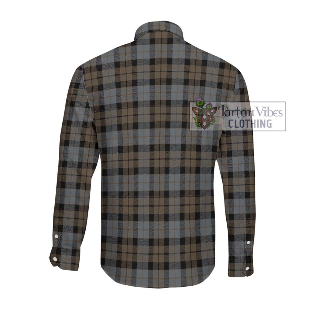 MacKay Weathered Tartan Long Sleeve Button Shirt with Family Crest DNA In Me Style - Tartanvibesclothing Shop