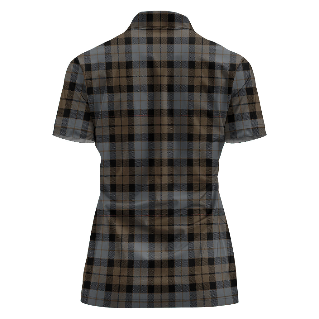 MacKay Weathered Tartan Polo Shirt with Family Crest For Women - Tartan Vibes Clothing