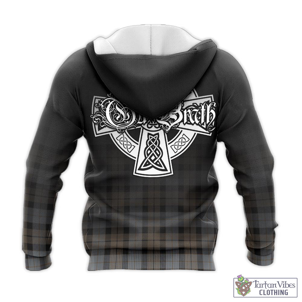 Tartan Vibes Clothing MacKay Weathered Tartan Knitted Hoodie Featuring Alba Gu Brath Family Crest Celtic Inspired