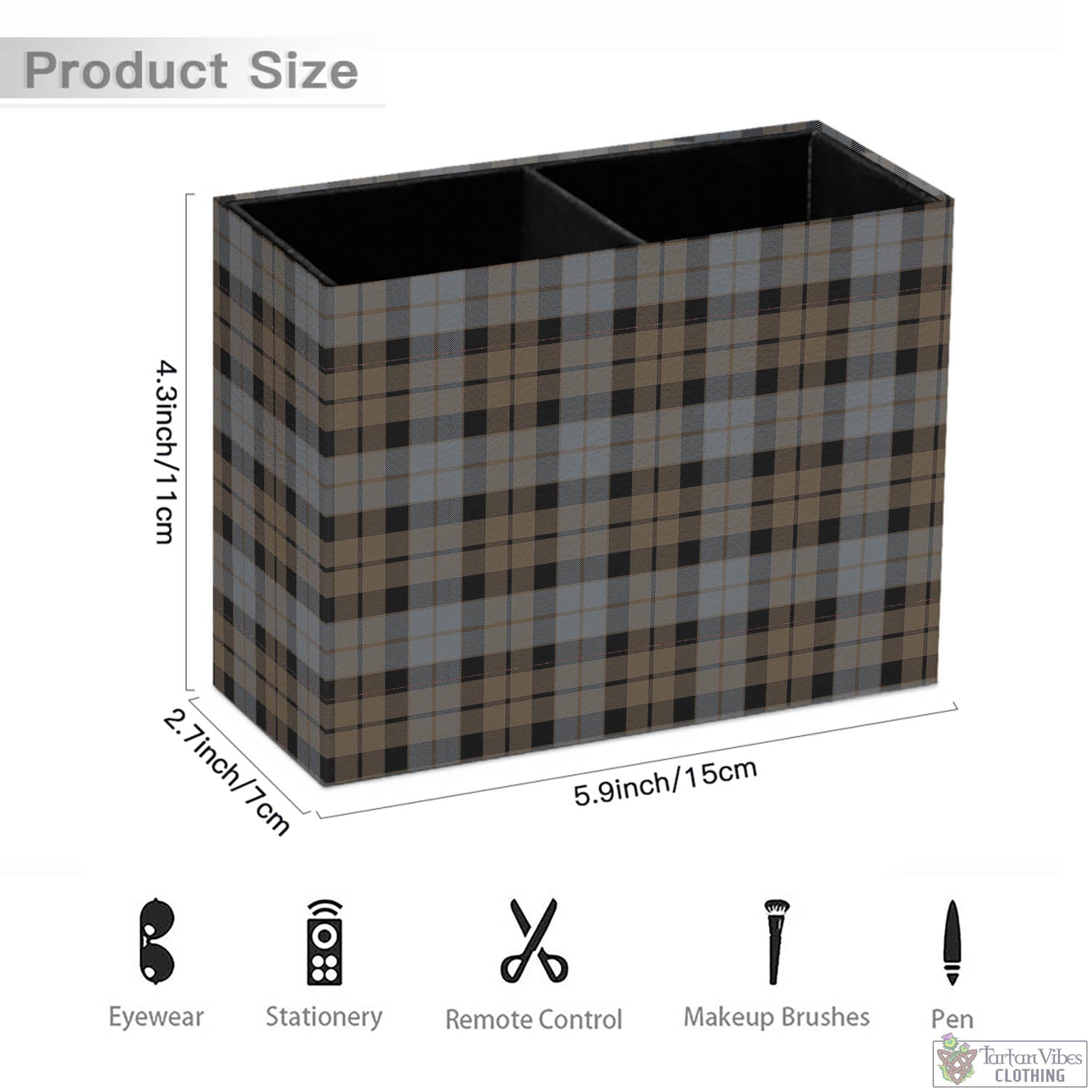 Tartan Vibes Clothing MacKay Weathered Tartan Pen Holder