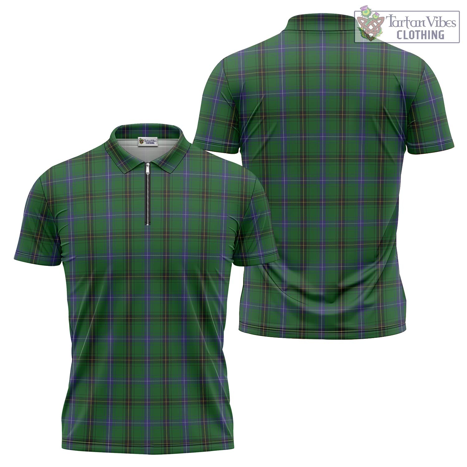 Tartan Vibes Clothing MacKendrick Tartan Zipper Polo Shirt