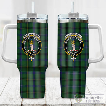 MacKendrick (McKendrick) Tartan and Family Crest Tumbler with Handle