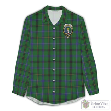 MacKendrick (McKendrick) Tartan Women's Casual Shirt with Family Crest