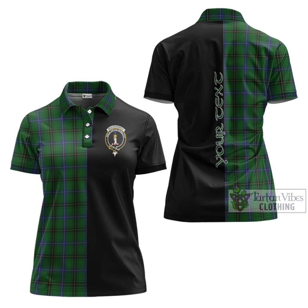 MacKendrick (McKendrick) Tartan Women's Polo Shirt with Family Crest and Half Of Me Style Women - Tartanvibesclothing Shop