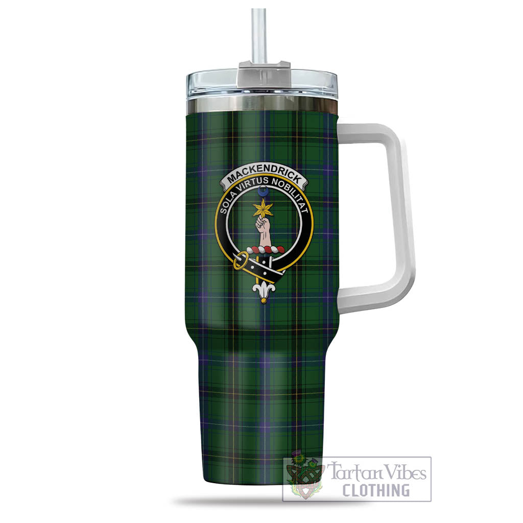 Tartan Vibes Clothing MacKendrick Tartan and Family Crest Tumbler with Handle