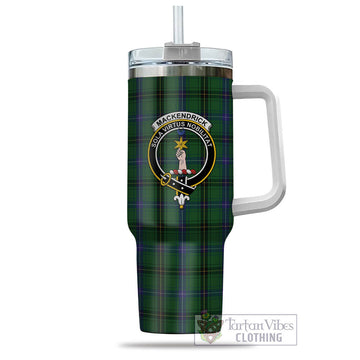 MacKendrick (McKendrick) Tartan and Family Crest Tumbler with Handle