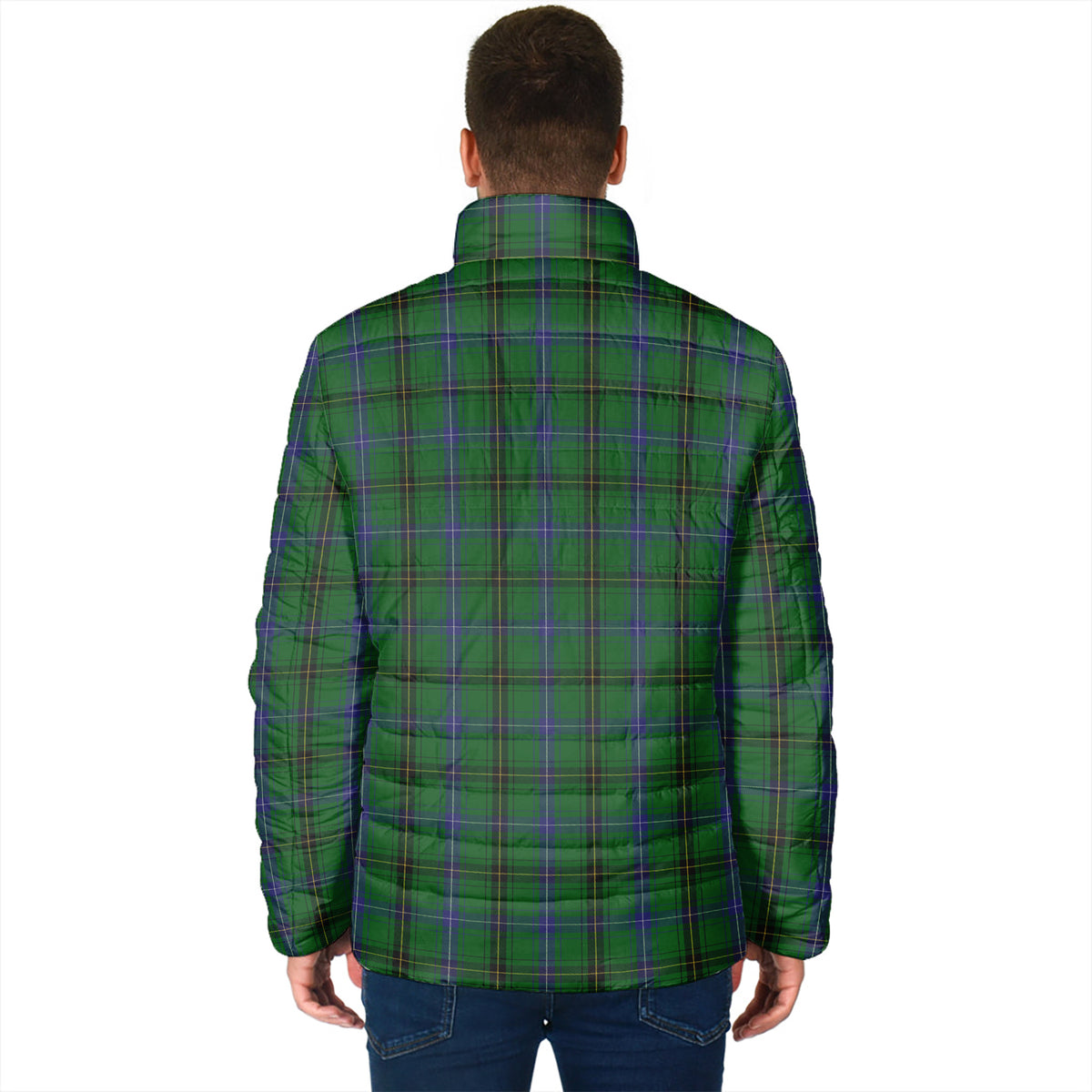 MacKendrick (McKendrick) Tartan Padded Jacket with Family Crest - Tartan Vibes Clothing