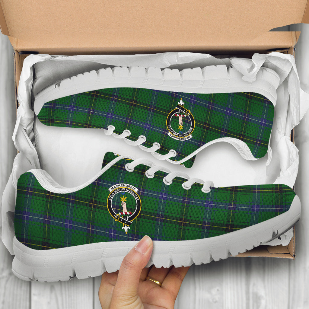 MacKendrick (McKendrick) Tartan Sneakers with Family Crest - Tartan Vibes Clothing