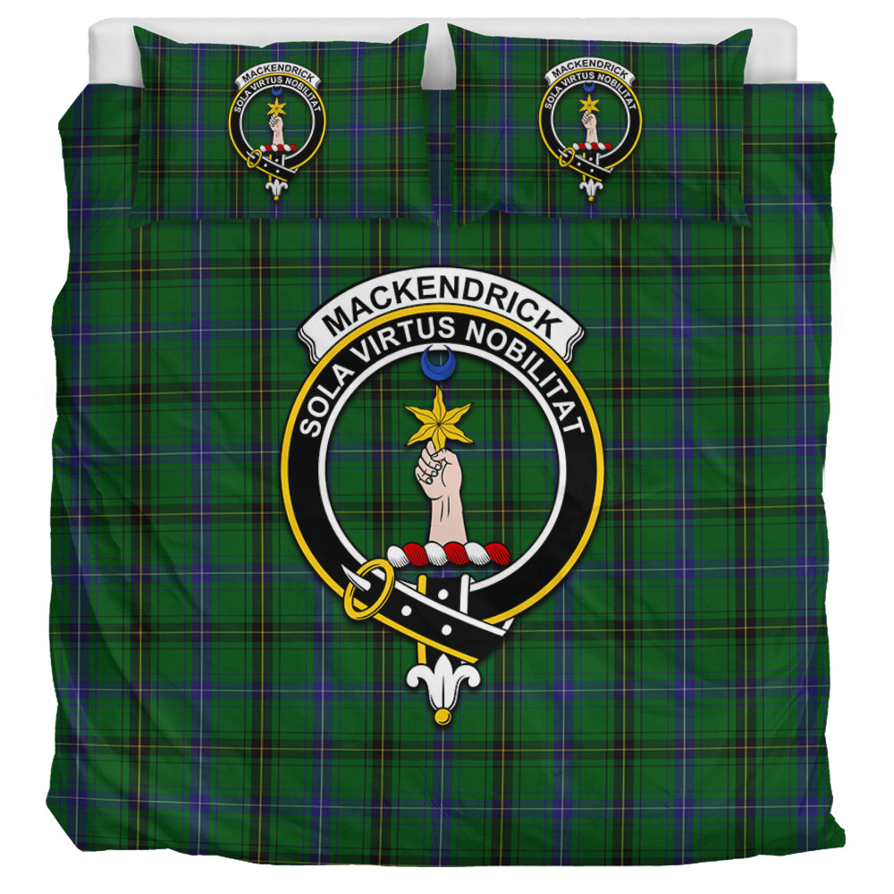 MacKendrick (McKendrick) Tartan Bedding Set with Family Crest - Tartan Vibes Clothing