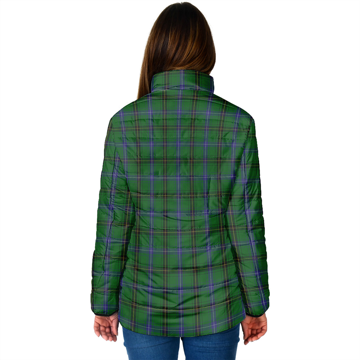 MacKendrick (McKendrick) Tartan Padded Jacket with Family Crest - Tartan Vibes Clothing
