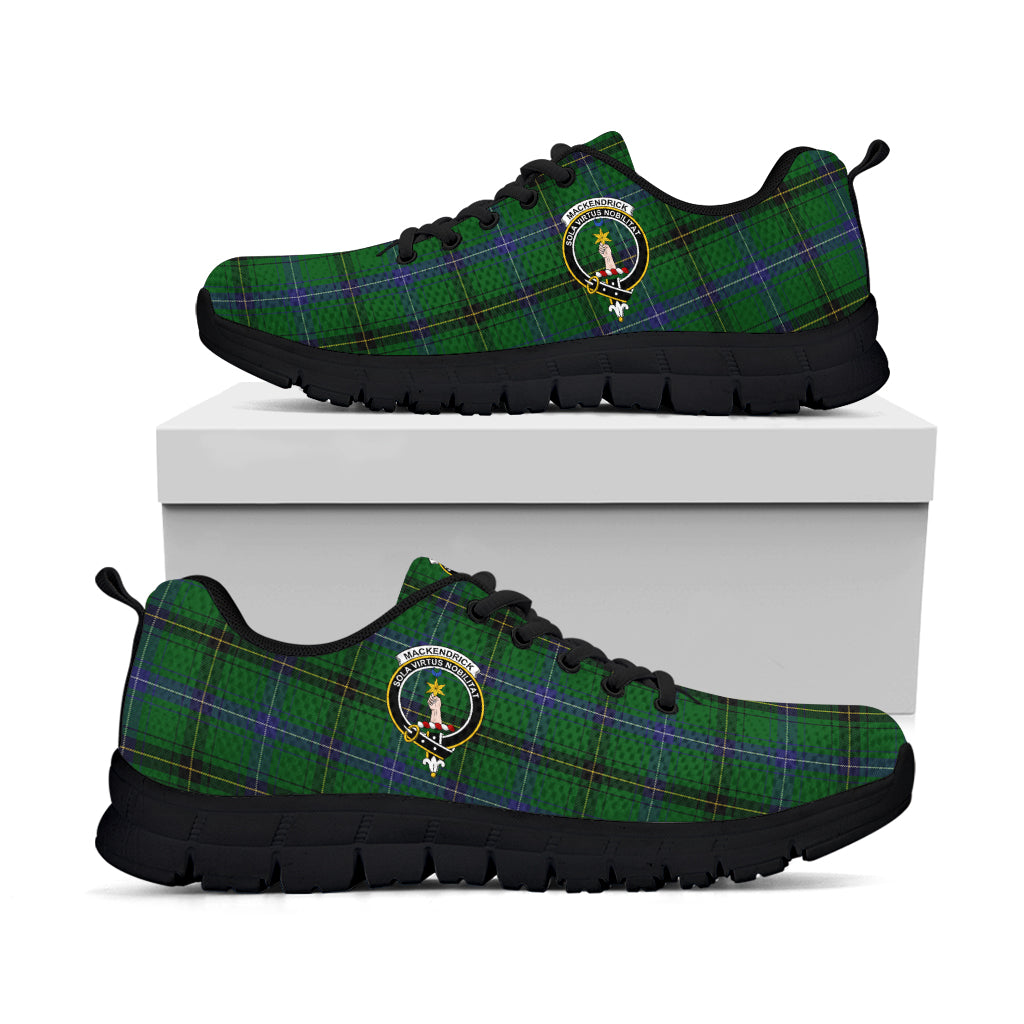 MacKendrick (McKendrick) Tartan Sneakers with Family Crest - Tartan Vibes Clothing