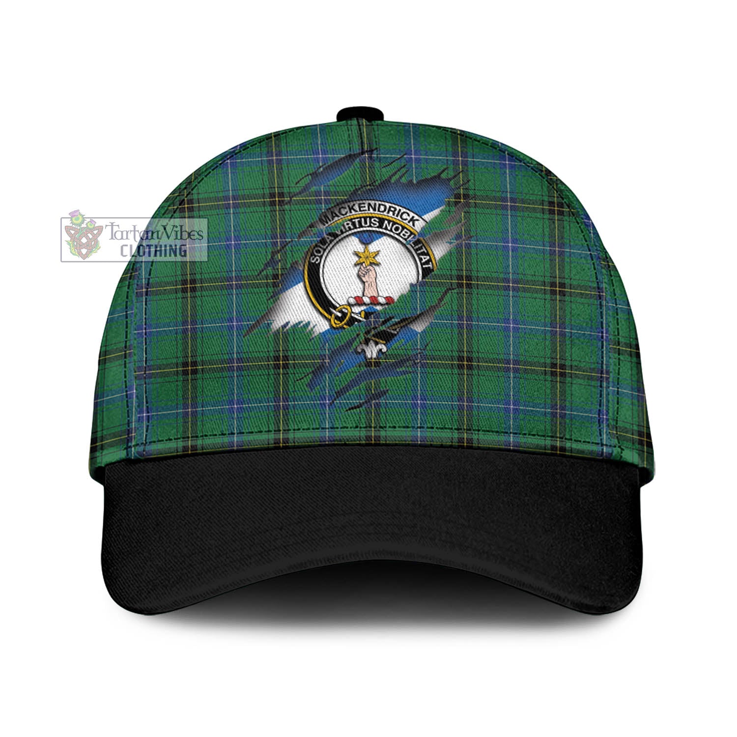 Tartan Vibes Clothing MacKendrick Ancient Tartan Classic Cap with Family Crest In Me Style