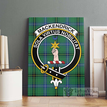 MacKendrick Ancient Tartan Canvas Print Wall Art with Family Crest