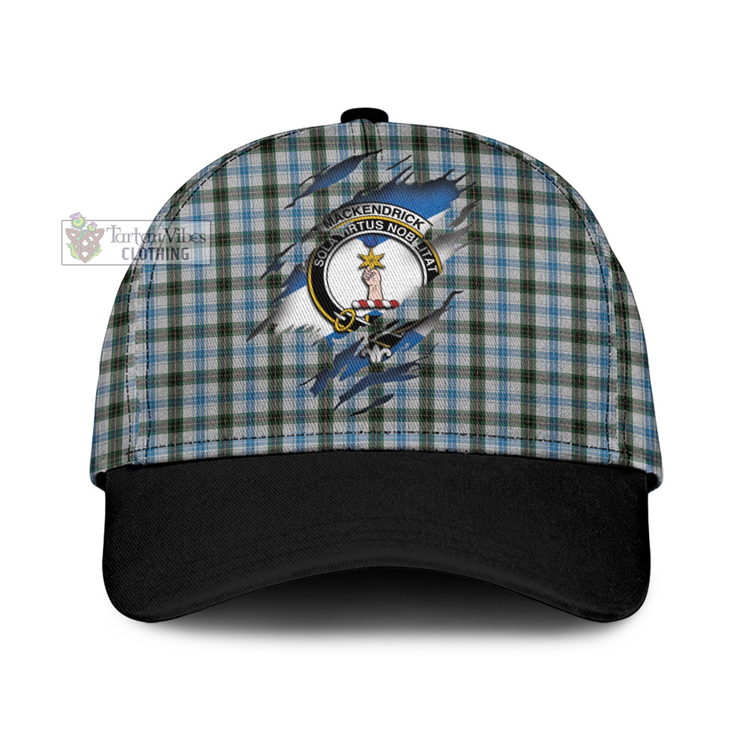 Tartan Vibes Clothing MacKendrick Dress Tartan Classic Cap with Family Crest In Me Style