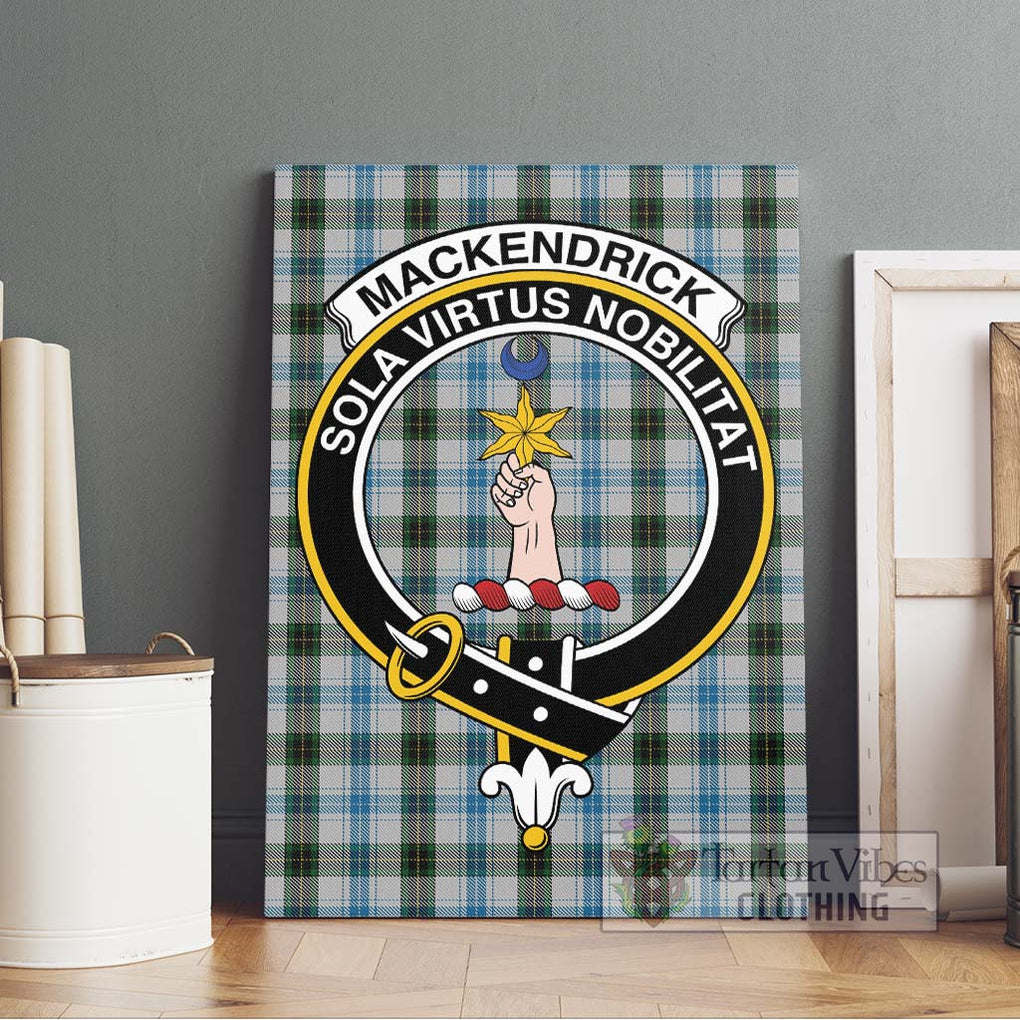 MacKendrick Dress Tartan Canvas Print Wall Art with Family Crest Without Frame - Tartan Vibes Clothing