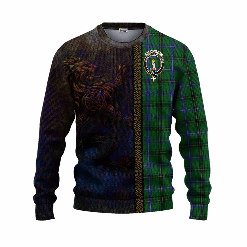 MacKendrick (McKendrick) Tartan Family Crest Knitted Sweater Alba Gu Brath Be Brave Lion Ancient Style Unisex - Tartan Vibes Clothing