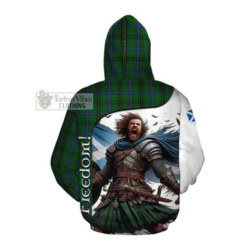 MacKendrick (McKendrick) Crest Tartan Cotton Hoodie Inspired by the Freedom of Scottish Warrior Pullover Hoodie - Tartan Vibes Clothing