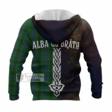 MacKendrick (McKendrick) Tartan Family Crest Knitted Hoodie Alba Gu Brath Be Brave Lion Ancient Style - Tartan Vibes Clothing