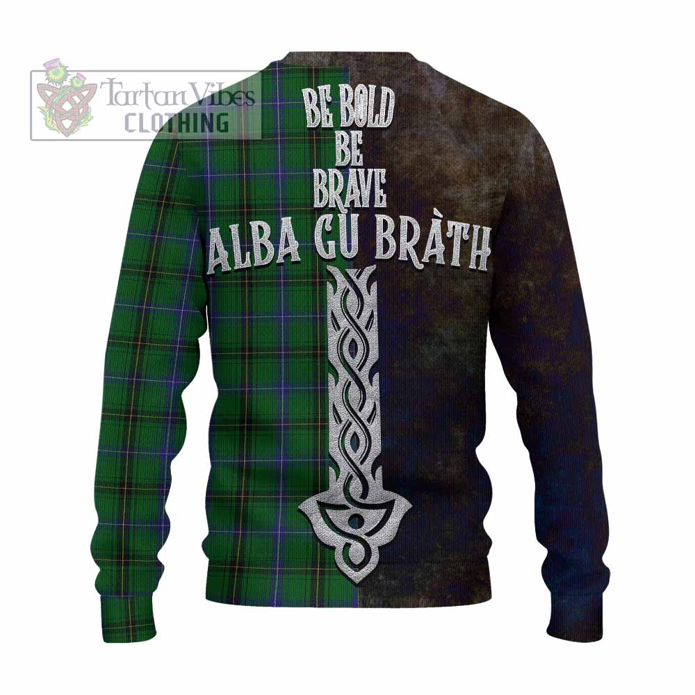 MacKendrick (McKendrick) Tartan Family Crest Knitted Sweater Alba Gu Brath Be Brave Lion Ancient Style - Tartan Vibes Clothing