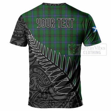 MacKendrick (McKendrick) Crest Tartan T-Shirt with New Zealand Silver Fern Half Style - Tartan Vibes Clothing