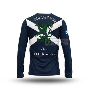 MacKendrick (McKendrick) Tartan Lion Rampant Long Sleeve T-Shirt Proudly Display Your Heritage with Alba Gu Brath and Clan Name - Tartan Vibes Clothing