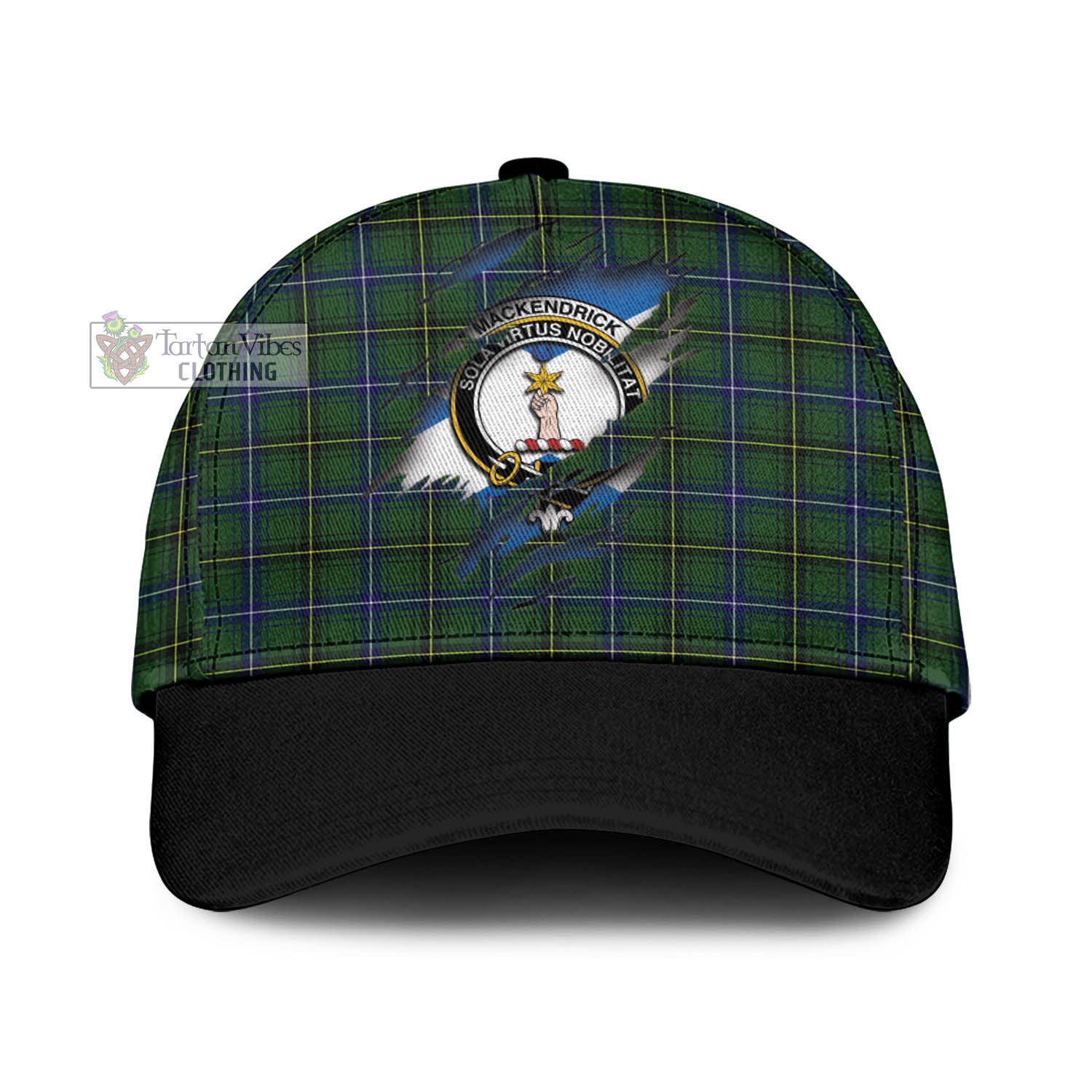 Tartan Vibes Clothing MacKendrick Modern Tartan Classic Cap with Family Crest In Me Style