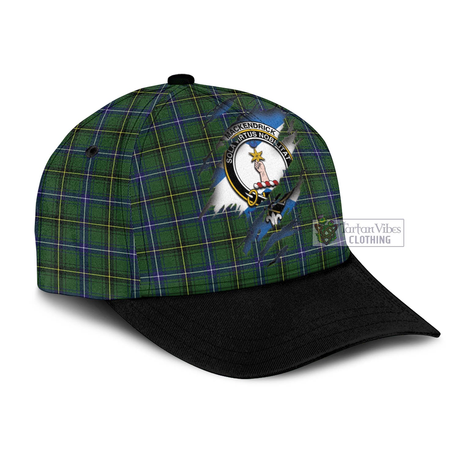 Tartan Vibes Clothing MacKendrick Modern Tartan Classic Cap with Family Crest In Me Style