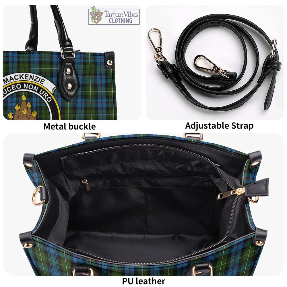 Tartan Vibes Clothing MacKenzie Tartan Luxury Leather Handbags with Family Crest