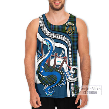 Mackenzie (Mckenzie) Tartan Men's Tank Top with Epic Bagpipe Style