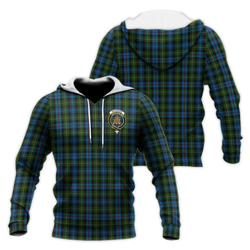 Mackenzie (Mckenzie) Tartan Knitted Hoodie with Family Crest