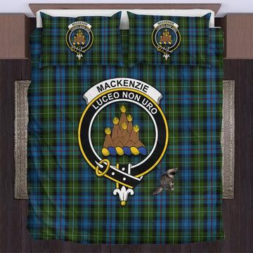 Mackenzie (Mckenzie) Tartan Bedding Set with Family Crest