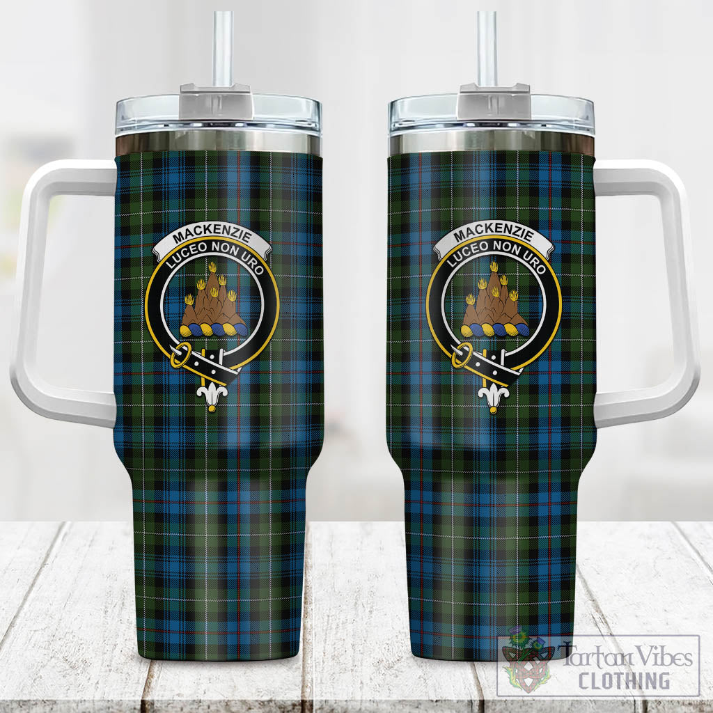 Tartan Vibes Clothing MacKenzie Tartan and Family Crest Tumbler with Handle