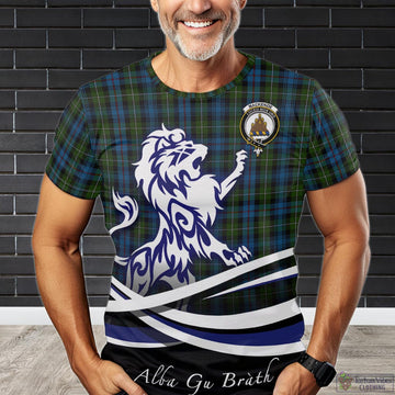 MacKenzie Tartan T-Shirt with Alba Gu Brath Regal Lion Emblem