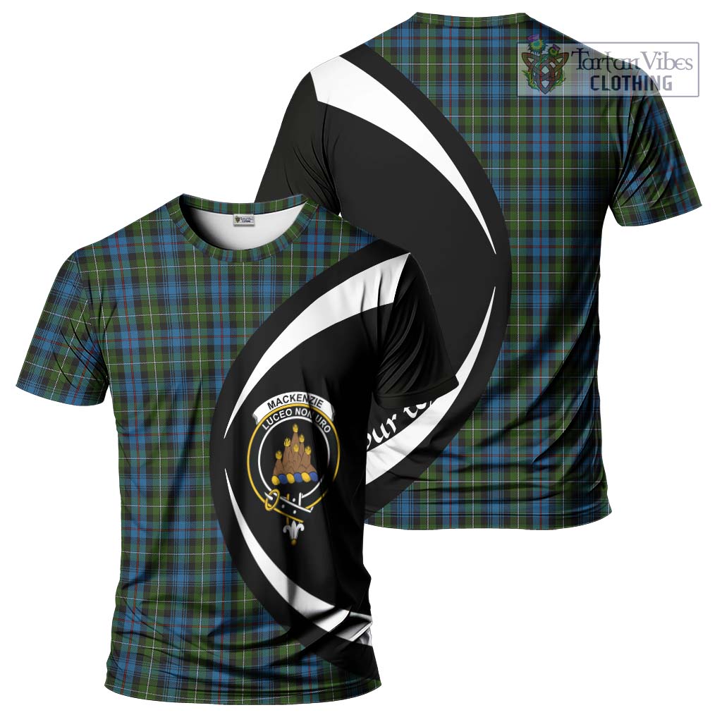 Tartan Vibes Clothing Mackenzie Tartan T-Shirt with Family Crest Circle Style