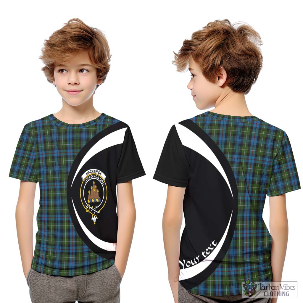 Mackenzie (Mckenzie) Tartan Kid T-Shirt with Family Crest Circle Style Youth XL Size14 - Tartan Vibes Clothing