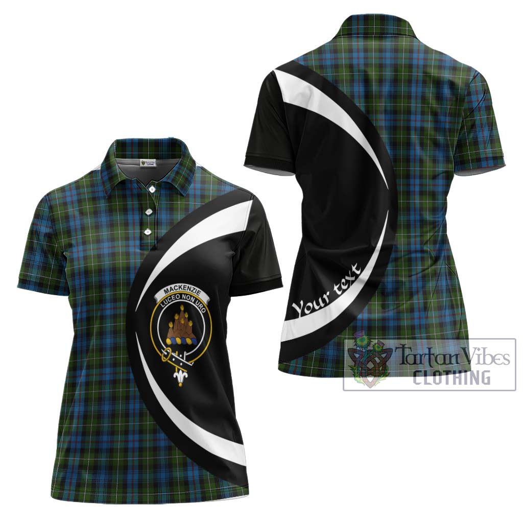 Mackenzie (Mckenzie) Tartan Women's Polo Shirt with Family Crest Circle Style Women - Tartan Vibes Clothing