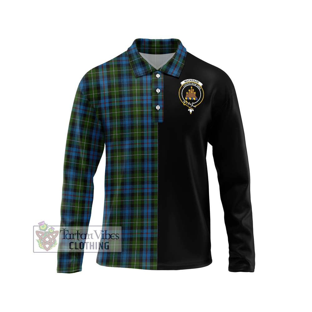 Mackenzie (Mckenzie) Tartan Long Sleeve Polo Shirt with Family Crest and Half Of Me Style Unisex - Tartanvibesclothing Shop