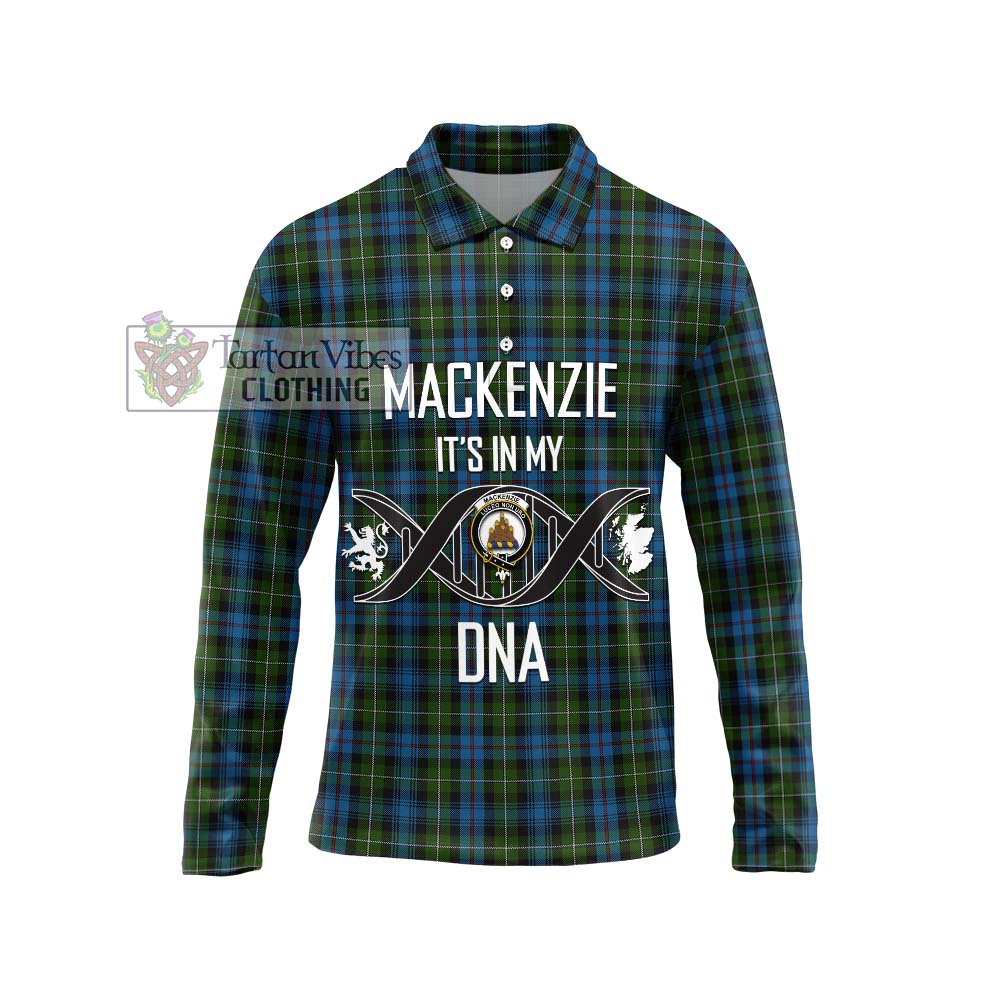 Mackenzie (Mckenzie) Tartan Long Sleeve Polo Shirt with Family Crest DNA In Me Style Unisex - Tartanvibesclothing Shop