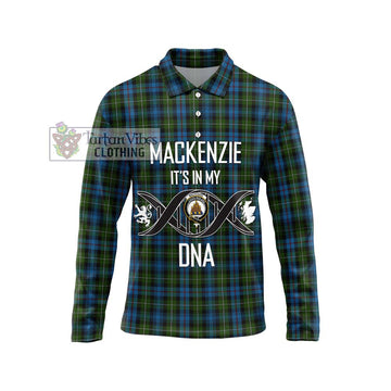 Mackenzie (Mckenzie) Tartan Long Sleeve Polo Shirt with Family Crest DNA In Me Style