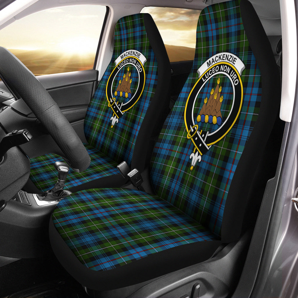 MacKenzie Tartan Car Seat Cover with Family Crest One Size - Tartanvibesclothing