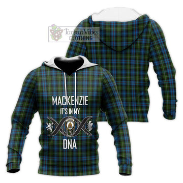 Mackenzie (Mckenzie) Tartan Knitted Hoodie with Family Crest DNA In Me Style