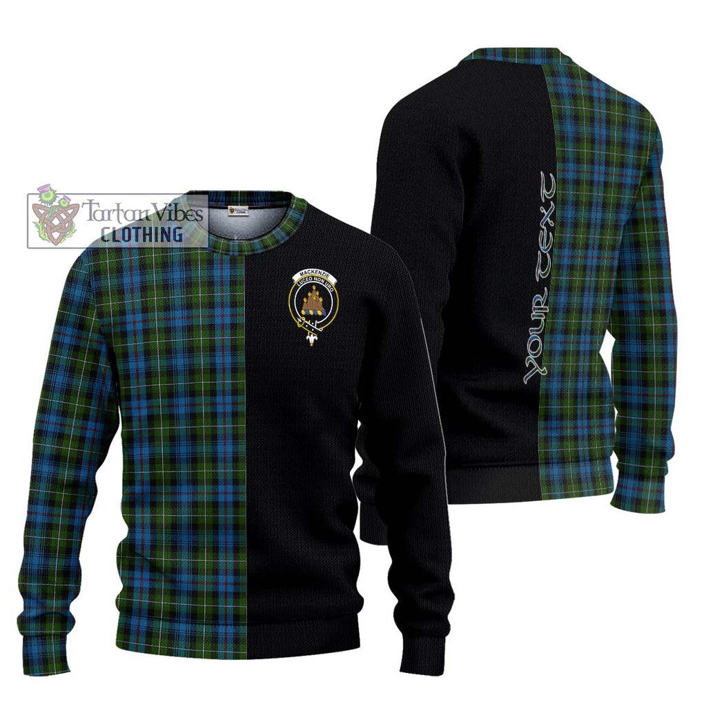 Mackenzie (Mckenzie) Tartan Knitted Sweater with Family Crest and Half Of Me Style Unisex - Tartanvibesclothing Shop