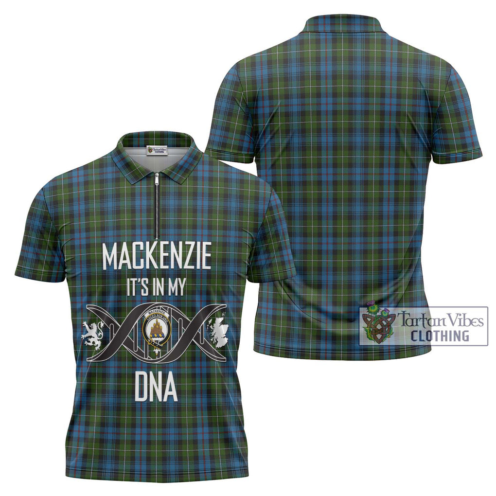 Mackenzie (Mckenzie) Tartan Zipper Polo Shirt with Family Crest DNA In Me Style Unisex - Tartanvibesclothing Shop