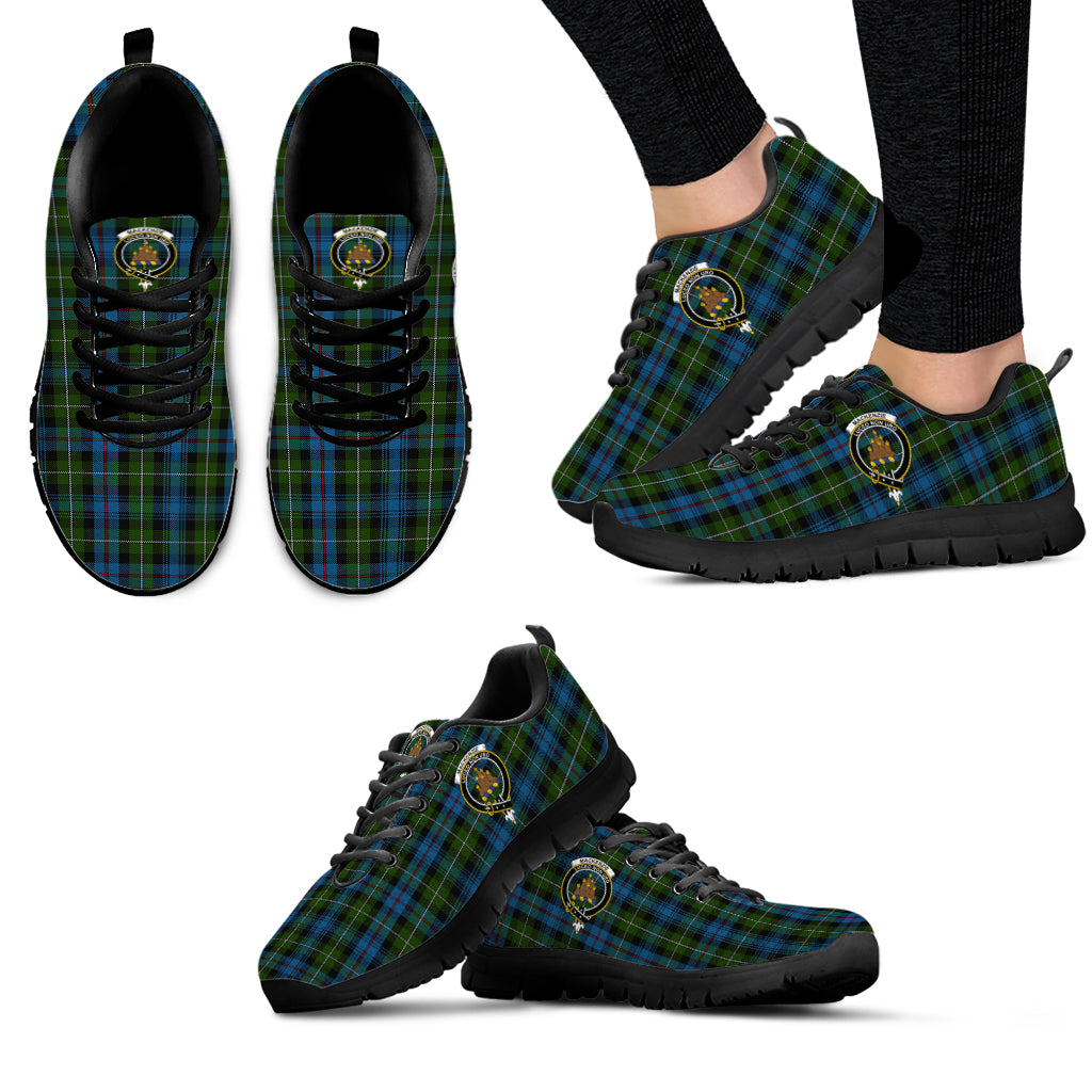 Mackenzie (Mckenzie) Tartan Sneakers with Family Crest - Tartan Vibes Clothing