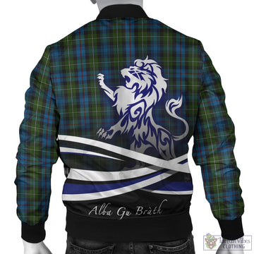 Mackenzie (Mckenzie) Tartan Bomber Jacket with Alba Gu Brath Regal Lion Emblem