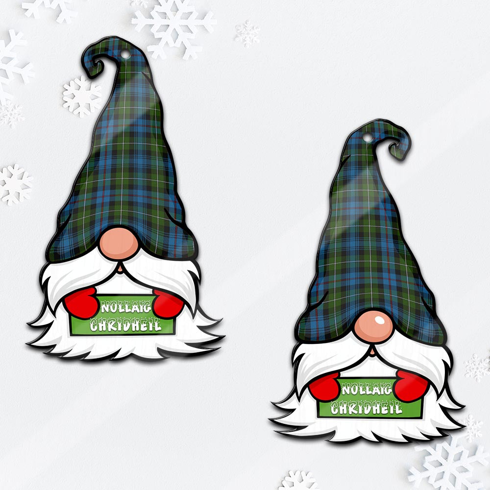 MacKenzie Gnome Christmas Ornament with His Tartan Christmas Hat Mica Ornament - Tartanvibesclothing