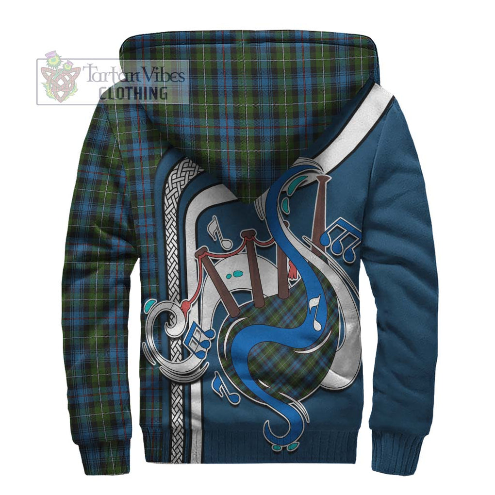 Mackenzie (Mckenzie) Tartan Sherpa Hoodie with Epic Bagpipe Style - Tartanvibesclothing Shop