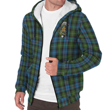 Mackenzie (Mckenzie) Tartan Sherpa Hoodie with Family Crest